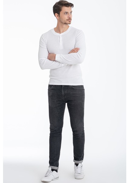 Düğmeli Kaşkorse Uzun Kollu T-Shirt modelleri