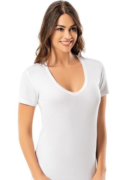 Bayan Derin V-Yaka T-Shirt