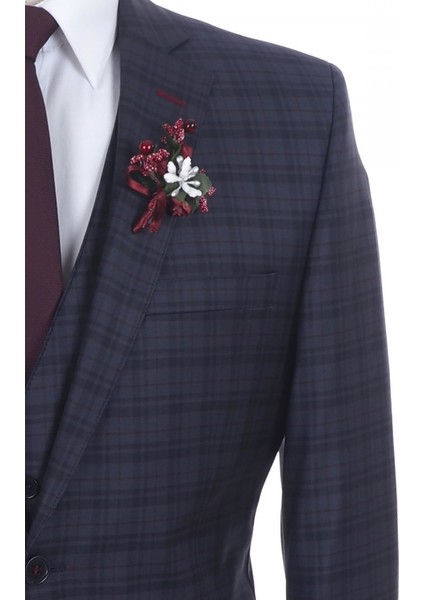 Yünlü Slimfit Yelekli Drop 6 Takım