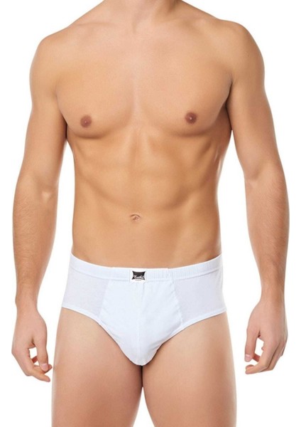 6 Adet 0109 Beyaz Erkek Kom Pamuk Slip