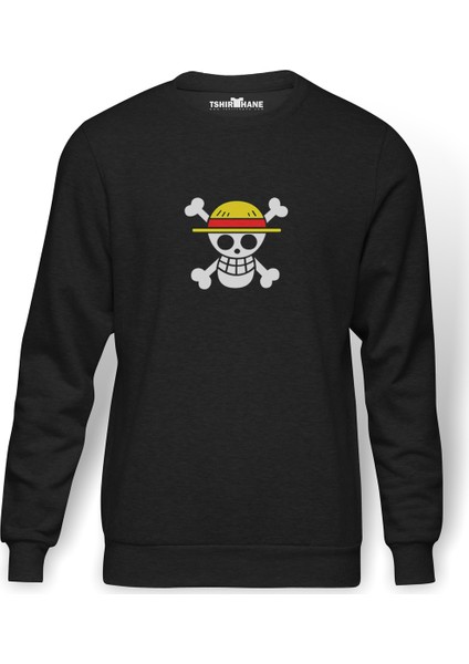 Anime 4K One Piece Naruto Baskılı Füme Erkek Örme Sweatshirt Uzun Kol