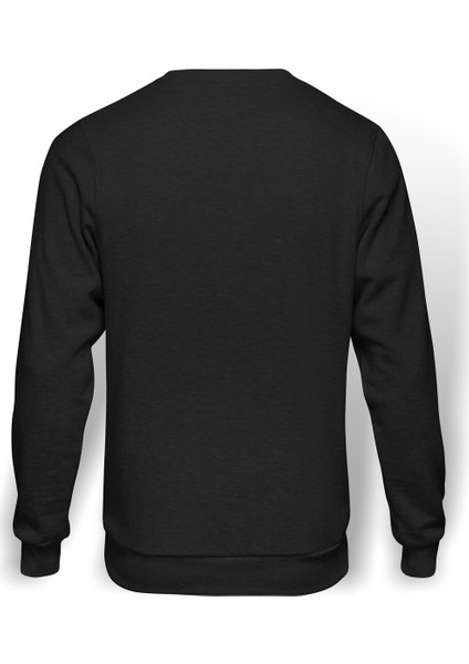Game Of Thrones Baskılı Füme Erkek Örme Sweatshirt Uzun Kol