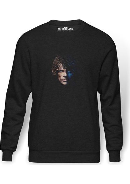 Got Lannister Baskılı Füme Erkek Örme Sweatshirt Uzun Kol