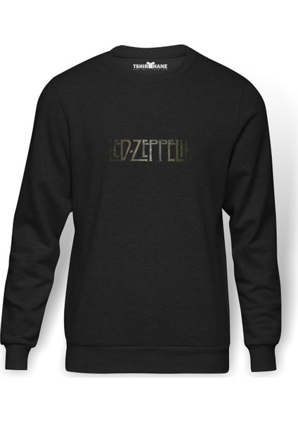 LED Zeppelin Metal Rock Music Müzik Baskılı Füme Erkek Örme Sweatshirt Uzun Kol