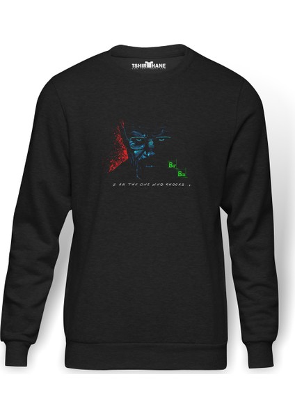 Breaking Bad Iam The One Who Baskılı Füme Erkek Örme Sweatshirt Uzun Kol