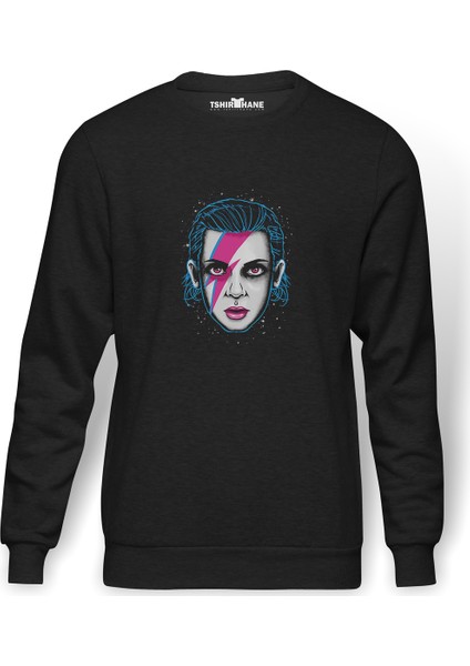 Stranger Things The Bitchin Baskılı Füme Erkek Örme Sweatshirt Uzun Kol