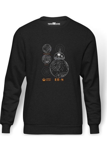 Untitled Baskılı Füme Erkek Örme Sweatshirt Uzun Kol
