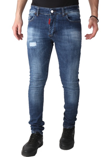 Erkek Denim Kot 1162 Koyu Mavi