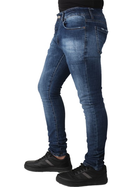 Erkek Denim Kot 1162 Koyu Mavi