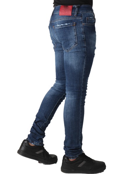 Erkek Denim Kot 1162 Koyu Mavi