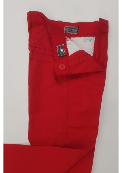 Mnk Kırmızı Gabardin Fermuarlı Cepli Çocuk Pantolon 6 Yaş fiyatları