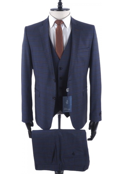 Yünlü Slimfit Yelekli Drop 6 Takım