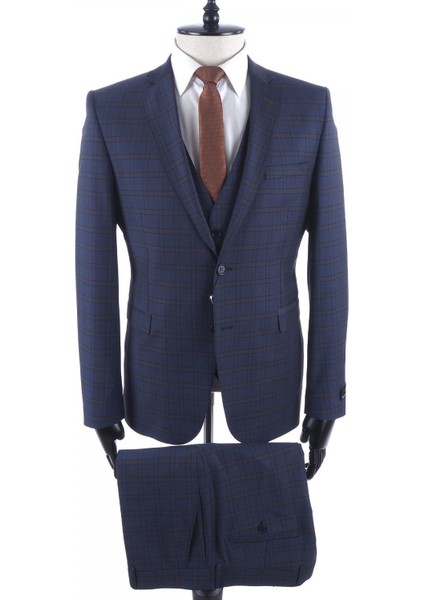 Yünlü Slimfit Yelekli Drop 6 Takım