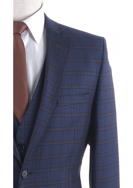 Yünlü Slimfit Yelekli Drop 6 Takım
