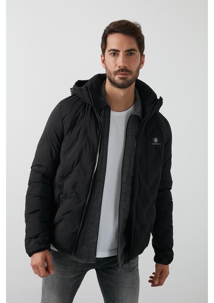 Henry Coat Erkek Kapüşonlu Şişme Mont