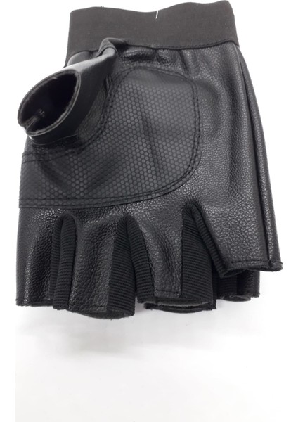 Deri Kesik Eldiven Siyah Erkek modelleri