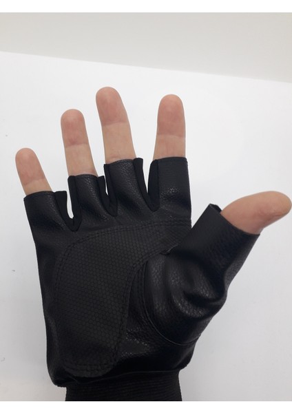 Deri Kesik Eldiven Siyah Erkek indirimleri