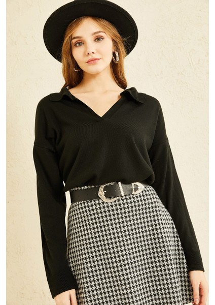 Polo Yaka Oversize Triko Kazak