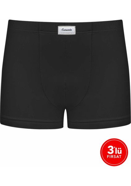 Erkek Modal Boxer 3'lü Paket - Siyah