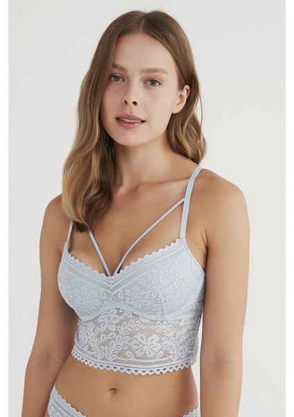 Açık Mavi Desire Push Up Bralet