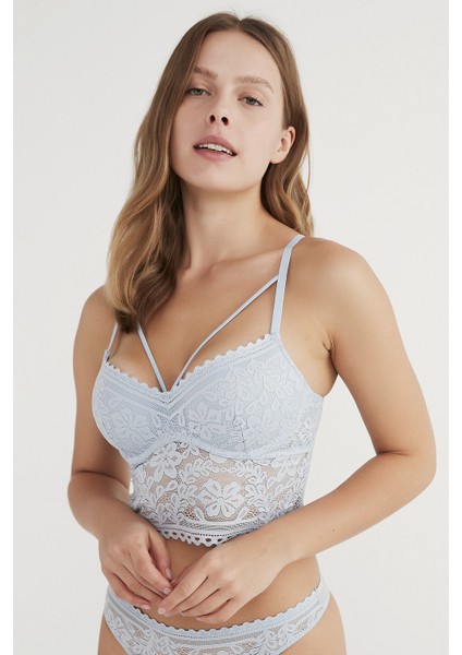 Açık Mavi Desire Push Up Bralet