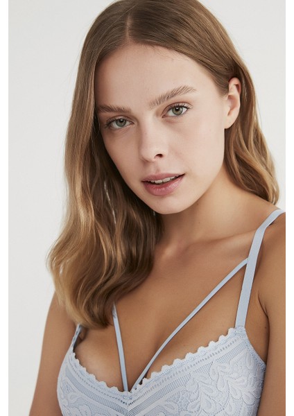 Açık Mavi Desire Push Up Bralet