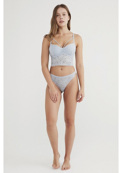 Açık Mavi Desire Push Up Bralet
