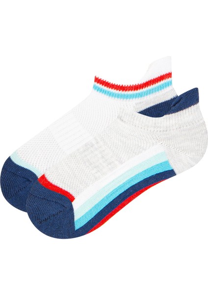 Çok Renkli Erkek Çocuk Colorful Stripe 2'li Patik Çorap