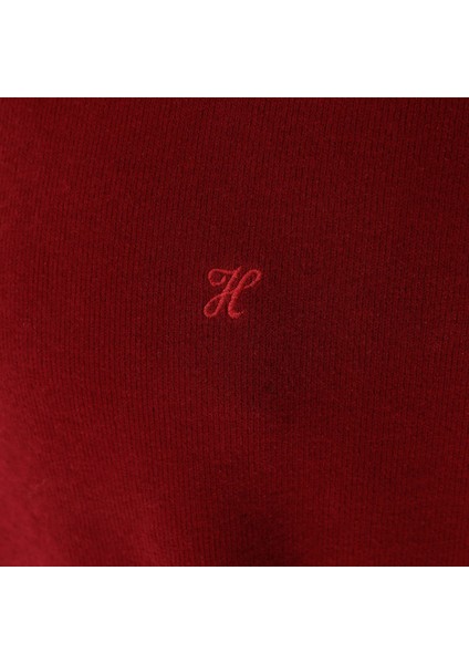 Erkek Bordo Selanik Örme Bisiklet Yaka Sweatshirt fiyatları