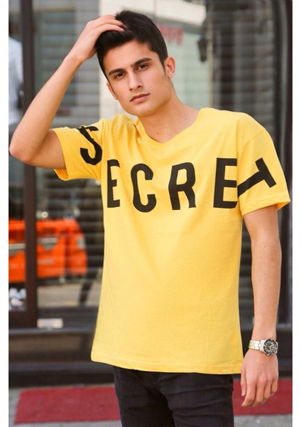 Baskılı Sarı T-Shirt 3034