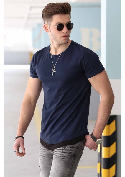 Basic Lacivert Erkek T-Shirt 4465