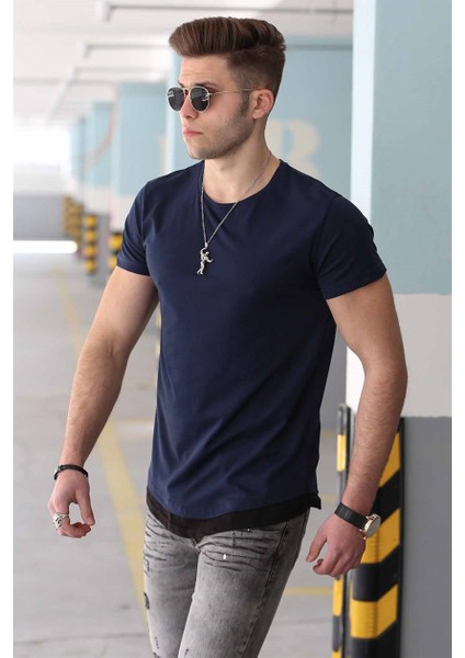 Basic Lacivert Erkek T-Shirt 4465