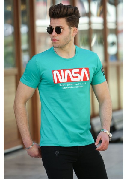 Yeşil Baskılı Erkek T-Shirt 4526 fiyatları