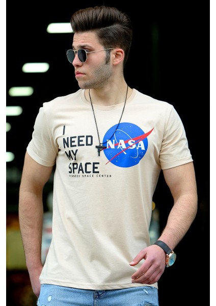 Camel Baskılı Erkek T-Shirt 4509