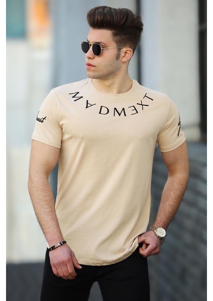 Camel Nakışlı Erkek T-Shirt 4512
