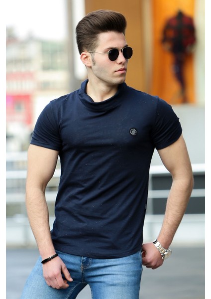 Erkek Şal Yaka Lacivert T-Shirt 4554 fiyatları