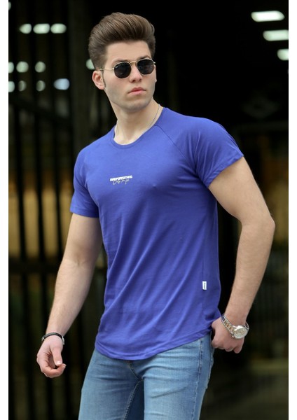Basic Mor Erkek T-Shirt 4516