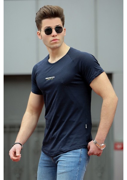 Basic Lacivert Erkek T-Shirt 4516