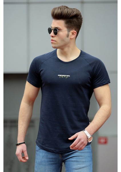 Basic Lacivert Erkek T-Shirt 4516