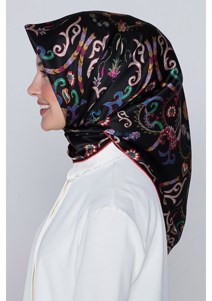 Yeni Sezon Nostalji Serisi Ipek Twill Eşarp 8039D-09