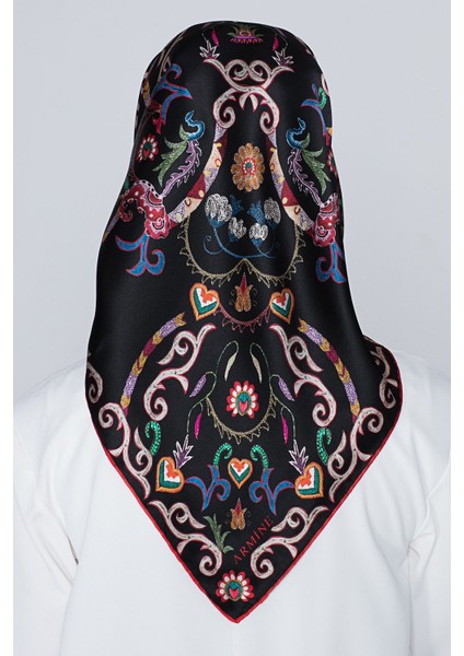 Yeni Sezon Nostalji Serisi Ipek Twill Eşarp 8039D-09