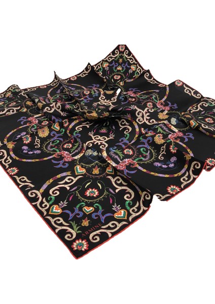 Yeni Sezon Nostalji Serisi Ipek Twill Eşarp 8039D-09