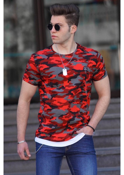 Madmext Kamuflaj-2 Desen Erkek T-Shirt 4480