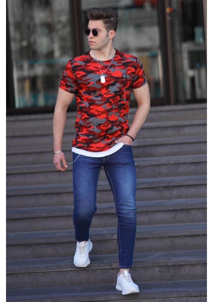 Madmext Kamuflaj-2 Desen Erkek T-Shirt 4480