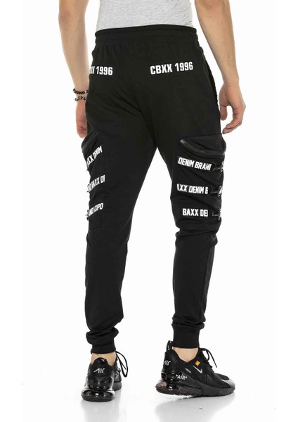 CR127 Şeritli Yazı Jogging Lastikli Alt Eşofman fırsatları