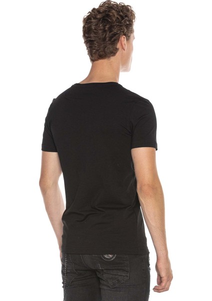CT600 Baskılı Bisiklet Yaka Slim Fit Tişört modelleri