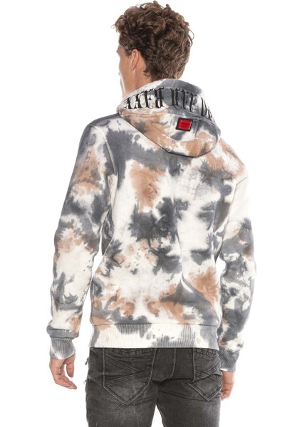 CL405 Kurukafalı Gotik Desenli Kapşonlu Sweatshirt