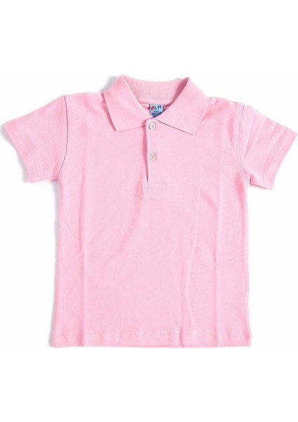 Pembe Kısa Kol 6-16 Yaş Okul Çocuk Lakos /T-shirt - 80238-Pembe