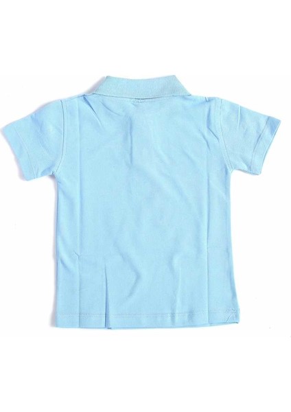 Mavi Kısa Kol 6-16 Yaş Çocuk Okul Lakos /T-shirt - 80238-Mavi fiyatları