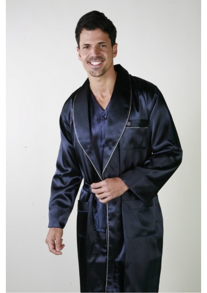 Saten Pijama Takım ve Robdöşambr 3lü Damat Çeyiz Set ANC333